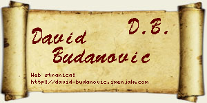 David Budanović vizit kartica